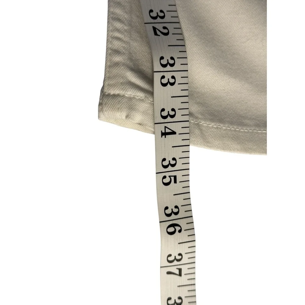 PAIGE Lennox Slim Fit Jeans Mens 33 Icecap White Rayon Blend Stretch